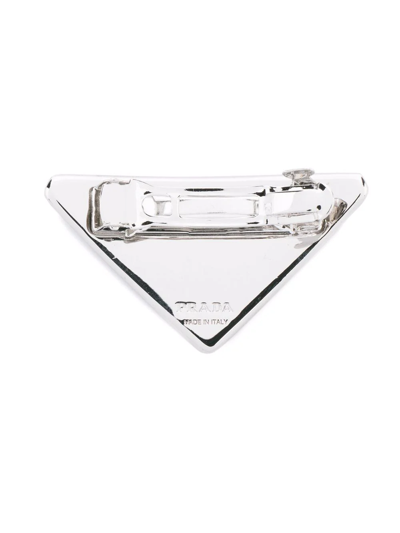 PRADA LOGO-PLAQUE HAIR CLIP 