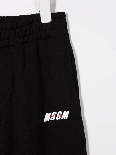 Msgm Logo-print Drawstring Track Pants In Black