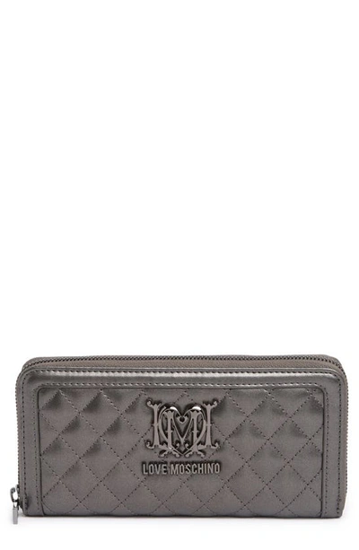 Shop Love Moschino Portafogli Quilted Nappa Wallet In Fucile