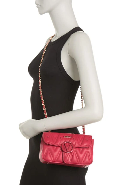 Shop Valentino By Mario Valentino Poisson D Leather Crossbody Bag In Lipstick Red