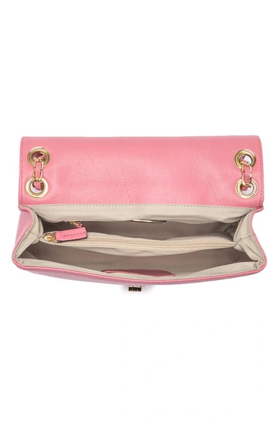 Shop Valentino By Mario Valentino Alice D Leather Shoulder Bag In Pink Sorbet