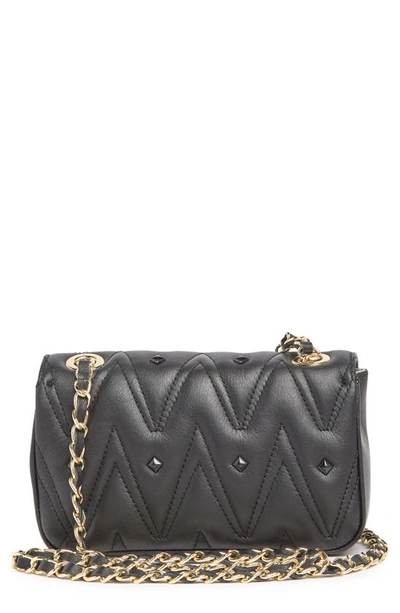 Shop Valentino By Mario Valentino Poisson D Leather Crossbody Bag In Black