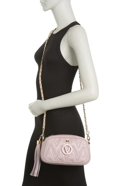 Shop Valentino By Mario Valentino Bella D Leather Crossbody Bag In Lavender