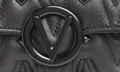 Shop Valentino By Mario Valentino Poisson D Leather Crossbody Bag In Black