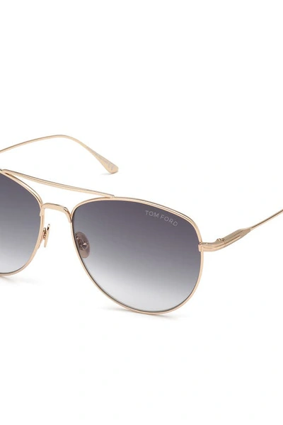 Tom Ford Milla 59mm Aviator Sunglasses In 28b | ModeSens