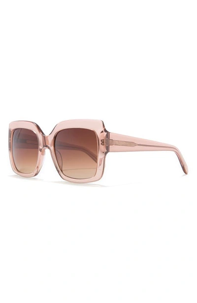 Bcbgmaxazria 50mm Oversized Square Sunglasses In Crystal Blush