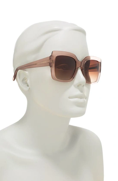 Bcbgmaxazria 50mm Oversized Square Sunglasses In Crystal Blush