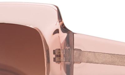 Bcbgmaxazria 50mm Oversized Square Sunglasses In Crystal Blush
