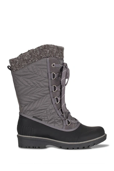 Shop Baretraps Stark Waterproof Thermal Cold Weather Boot In Dark Grey/black