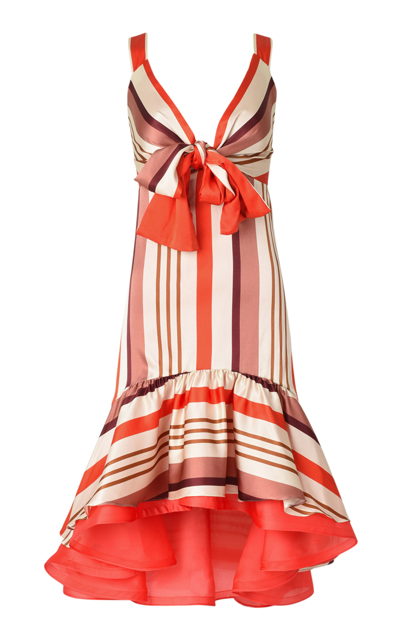 Shop Silvia Tcherassi Women's Arbore Striped Silk Dress