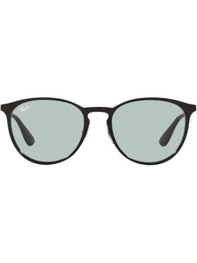 Shop Ray Ban Round-frame Sunglasses In Blue