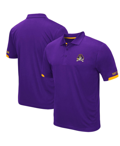 Colosseum Men's  Purple Ecu Pirates Logo Santry Polo Shirt In Purple