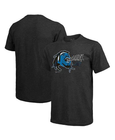 Shop Majestic Men's  Threads Cam Newton Black Carolina Panthers Tri-blend Player Graphic T-shirt