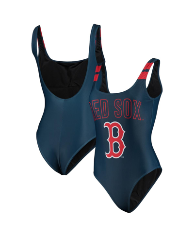 Shop Foco Women's  Navy Boston Red Sox One-piece Bathing Suit