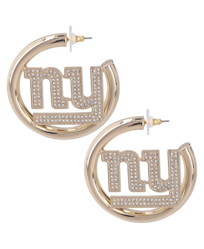 Shop Baublebar Women's Gold New York Giants Team Hoop Earrings