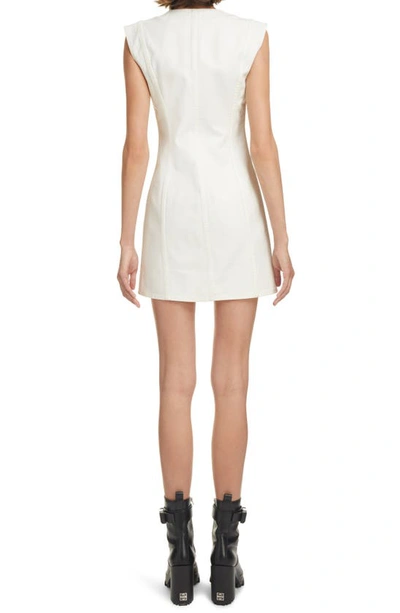 Shop Givenchy Padlock Washed Denim Minidress In White