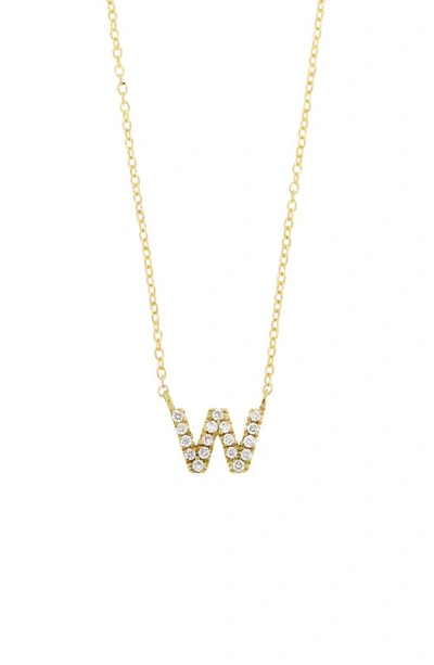 Shop Bony Levy Icon Pavé Diamond Initial Pendant Necklace In 18k Yellow Gold - W