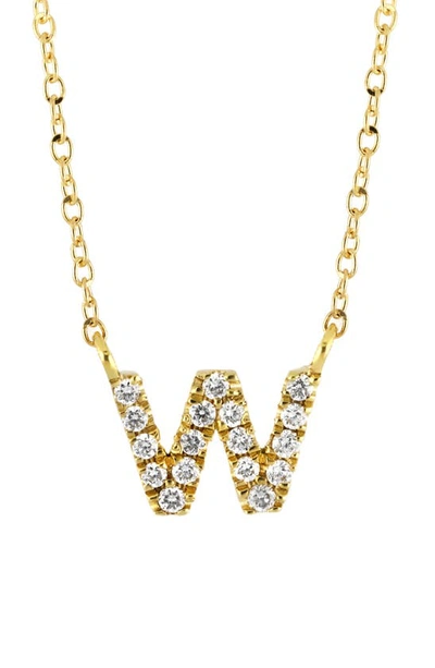 Bony Levy Icon Pavé Diamond Initial Pendant Necklace In 18k Yellow Gold - W