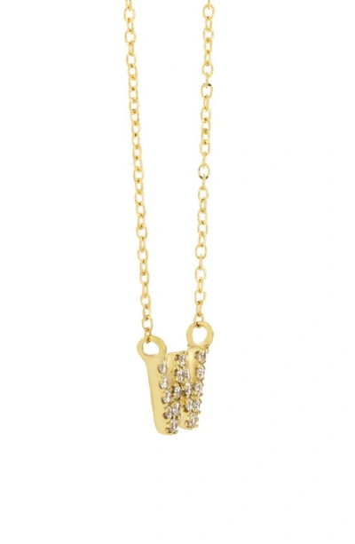 Shop Bony Levy Icon Pavé Diamond Initial Pendant Necklace In 18k Yellow Gold - W