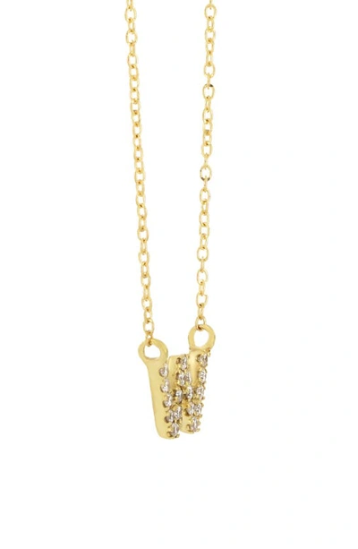 Bony Levy Icon Pavé Diamond Initial Pendant Necklace In 18k Yellow Gold - W
