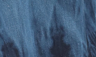Shop Avec Les Filles Tie Dye Denim Trench Coat In Dark Blue Tie Dye