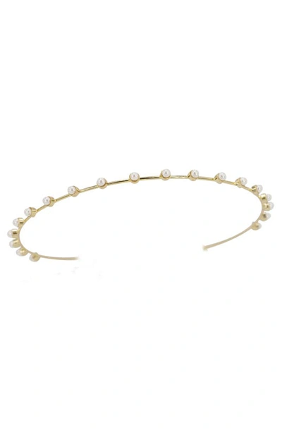 Shop Brides And Hairpins Jayla Imitation Pearl Headband In Gold