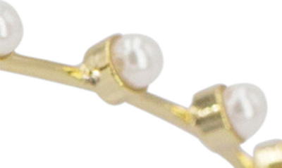 Brides And Hairpins Jayla Imitation Pearl Headband In Gold  display picture 2