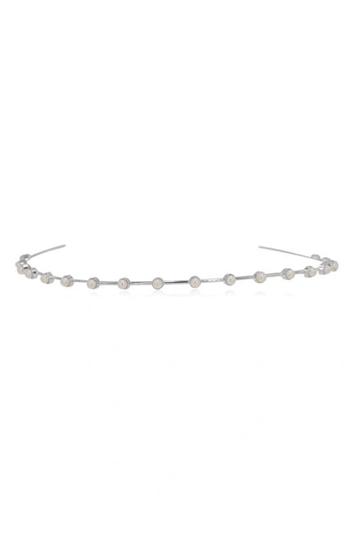 Shop Brides And Hairpins Jayla Imitation Pearl Headband In Silver