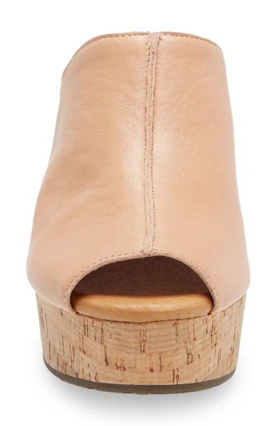 Shop Chocolat Blu Platform Slide Sandal In Nude Leather