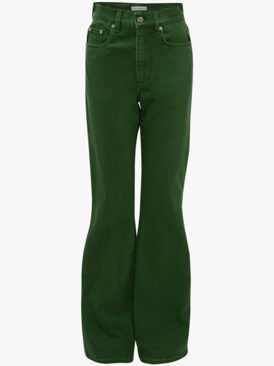 Shop Jw Anderson Bootcut Jeans In Green