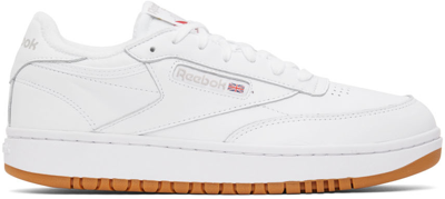 Shop Reebok White Club C Double Shoes In White/ Rubber