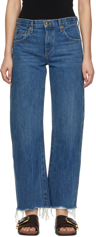 Shop Khaite Blue Kerrie Jeans In 058 Fargo