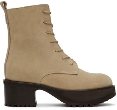 By Far Beige Cobain Boots In Capu Cappuccino