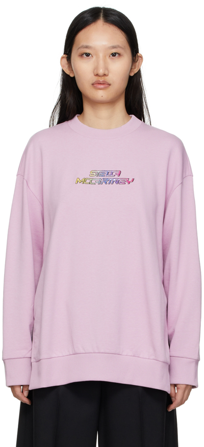 Stella Mccartney Purple High Frequency Gel Logo Sweatshirt In 5601 Orchid