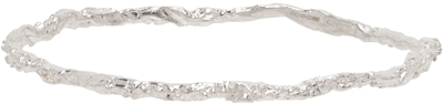 Shop Alighieri Silver 'the Infernal Rocks' Bangle Bracelet In 00 Silver