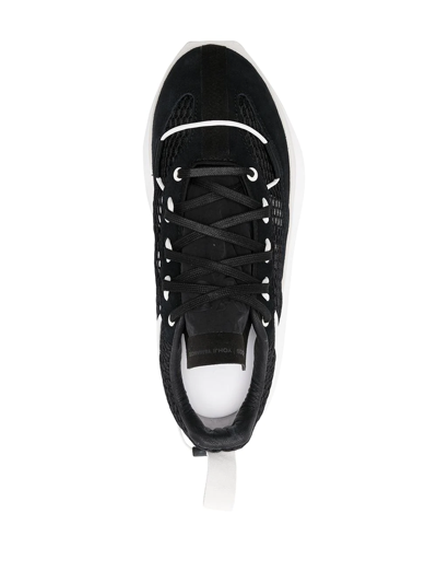Shop Y-3 Shiku Run Lace-up Sneakers In Black/corewhite/orbitgrey