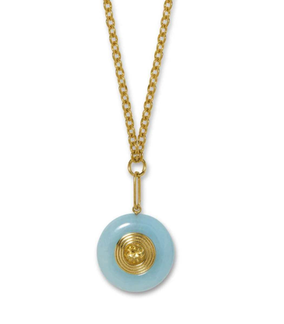 Shop Lizzie Fortunato Reflecting Pool Necklace In Blue