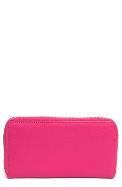 Shop Love Moschino Portafogli Leather Wallet In Fuxia