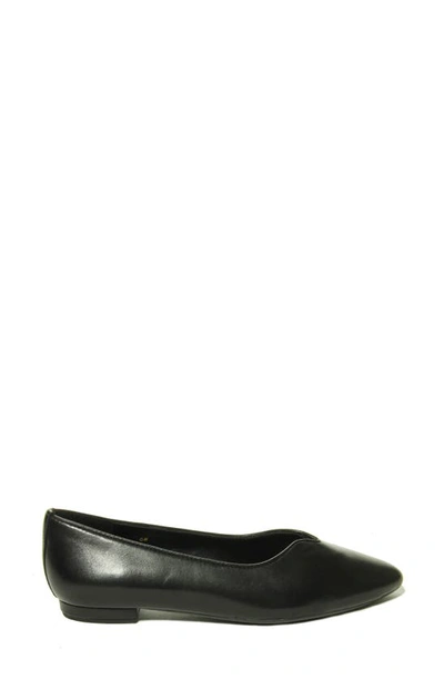 Shop Vaneli 'ganet' Pointy Toe Flat In Black Nappa Leather
