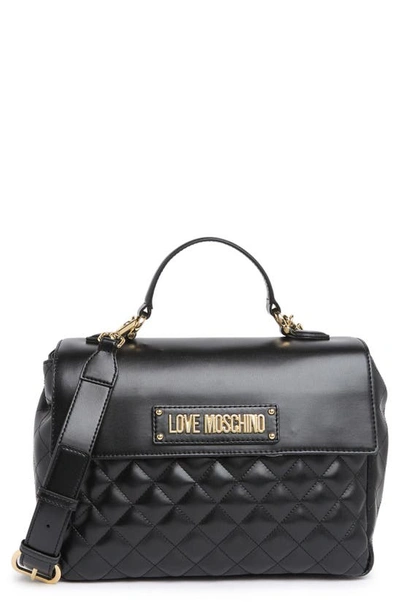 Love Moschino Borsa Quilted Leather Messenger Bag In Nero | ModeSens