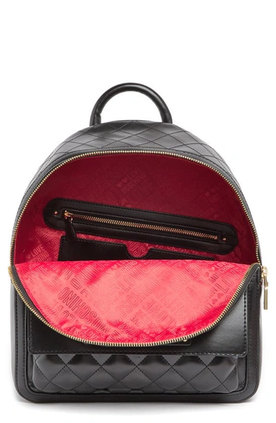 Shop Love Moschino Borsa Quilted Leather Backpack In Nero