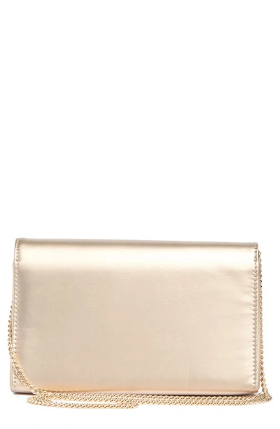 Shop Love Moschino Borsa Metallic Ora Leather Crossbody Bag In Oro
