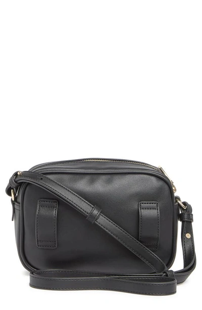 Shop Love Moschino Borsa Leather Patchwork Crossbody Bag In Nero