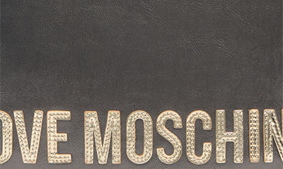 Shop Love Moschino Borsa Metallic Pu Shoulder Bag In Fucile