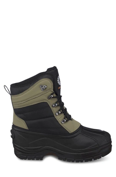 Shop Akademiks Waterproof Duck Toe Snow Boot In Olive