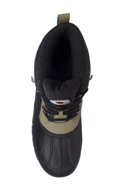 Shop Akademiks Waterproof Duck Toe Snow Boot In Olive