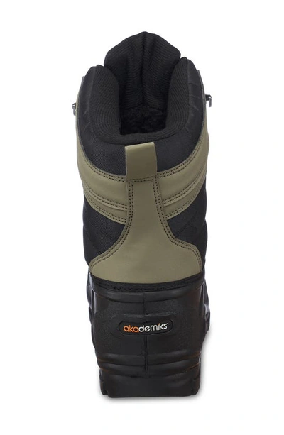 Shop Akademiks Waterproof Duck Toe Snow Boot In Olive