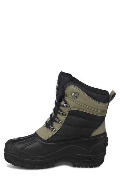 Shop Akademiks Waterproof Duck Toe Snow Boot In Olive