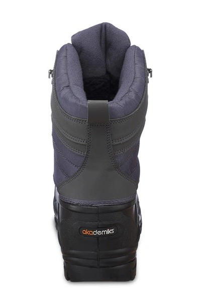 Shop Akademiks Waterproof Duck Toe Snow Boot In Grey