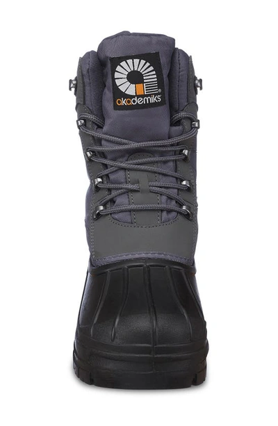 Shop Akademiks Waterproof Duck Toe Snow Boot In Grey